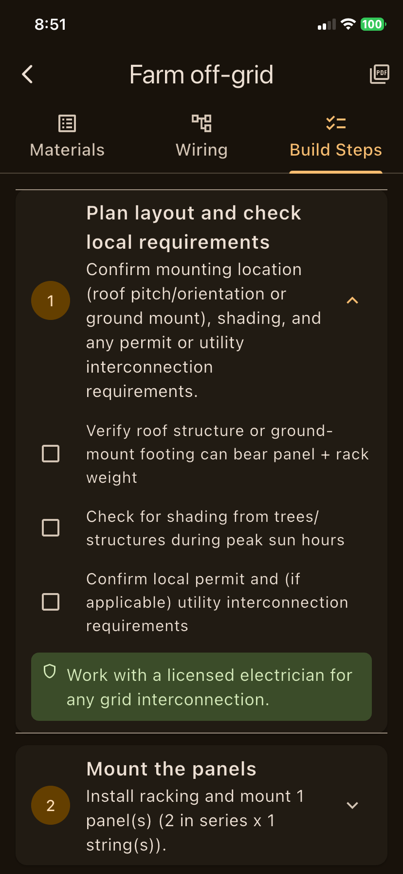 SolarPlanner — Step-by-Step Build Checklist