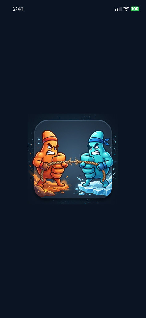 Thumb-of-War Launch Game Screen